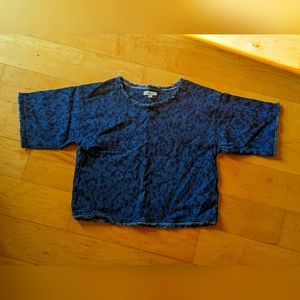 Calvin Klein Boxy Jean Leopard Top (M)